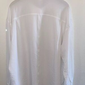 ALO YOGA DREAMSCAPE White Textured Button Down W3732R Large Excellent Condition